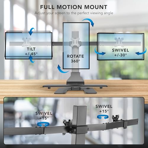 Mount-It! Electric Standing Desk Converter - Motorized Sit-Stand Desk Riser with Monitor Mount, 32" V46023