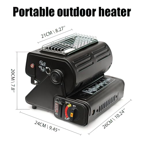 Portable Propane Heater for Camping, 3 Heat Settings, Red S20038