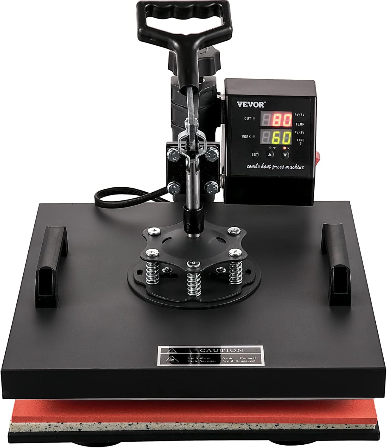 VEVOR 8 in 1 Heat Press Machine 15x15, 360° Swing Away for T Shirts, Hats & Mugs G41798