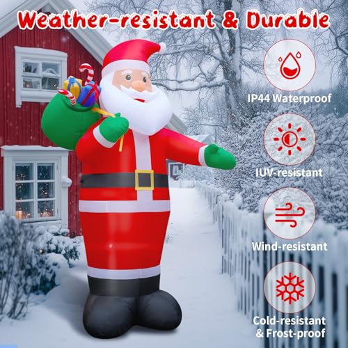 14FT Christmas Inflatable Santa Claus Outdoor Yard Decorations with LED Lights S7265