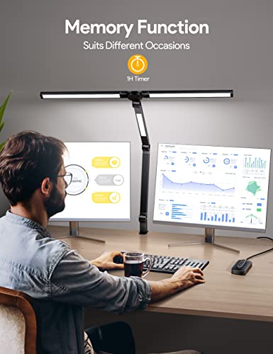 MediAcous LED Desk Lamp with Clamp, 20W, Flexible Swing Arm Z203