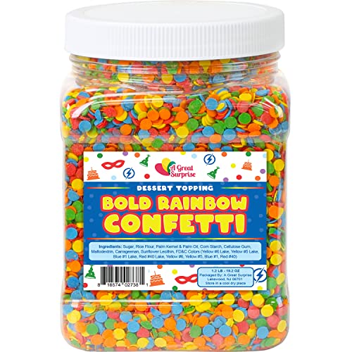 Snowflake Confetti Sprinkles - 1.2 Pounds - Blue & White Jimmies for Baking A6962