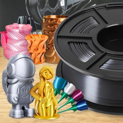 SUNLU 4kg PLA 3D Printer Filament Bundle, 1.75mm, 4 Black Spools V387
