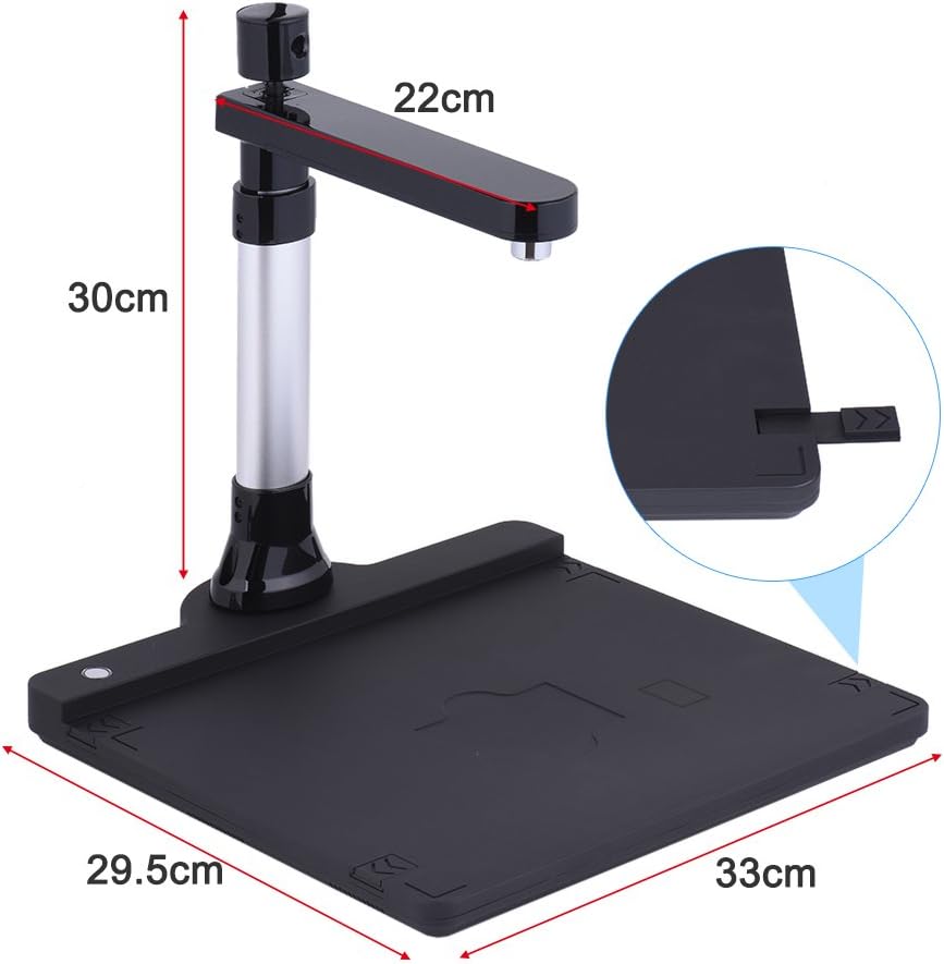 SIUKE Adjustable HD USB Book Scanner Dual Lens with OCR for Classroom Office V979