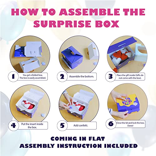 FETTIPOP Merry Christmas Exploding Confetti Gift Box, Pop Up Surprise, Prank Gift Wrapping Idea E58876