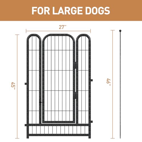 Metal Dog Playpen 40 Inch Height 16 Panels Indoor Outdoor Black-Silver W932257