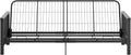 REALROOMS Bretta Contemporary Black Metal Arm Futon Frame