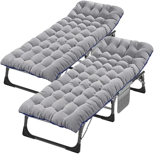 ABORON Oversized Folding Camping Cot for Adults, Double Layer 1200D, with Mat & Carrying Bag S2407