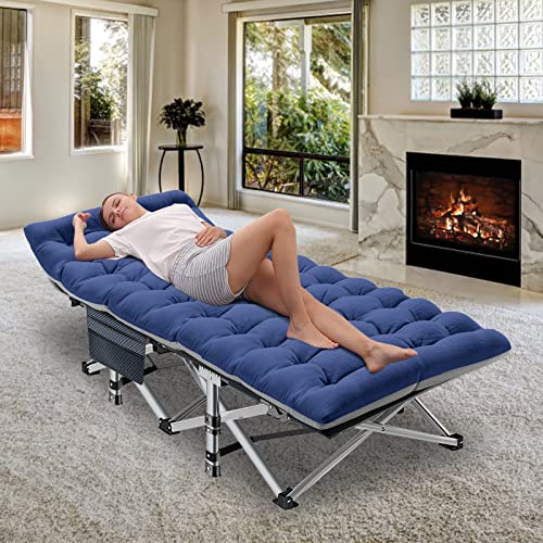 ABORON Oversized Folding Camping Cot for Adults, Double Layer 1200D, with Mat & Carrying Bag S2407