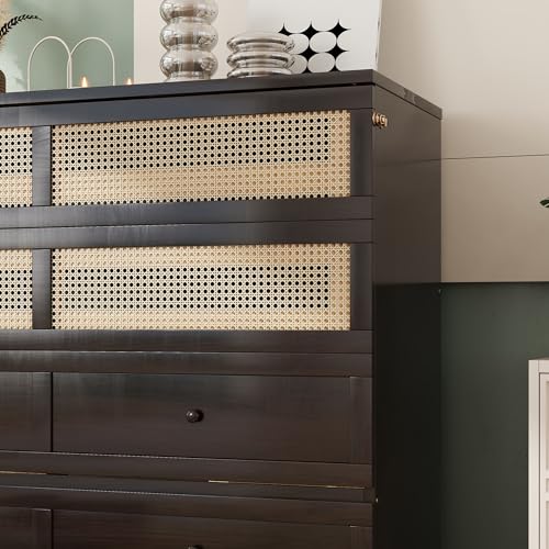 KEIKI Queen Size Murphy Bed with Charging Station and Drawer, Walnut B45816