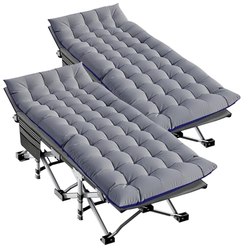 LILYPELLE Folding Camping Cot, Extra Wide Heavy Duty with Carry Bag Z15817