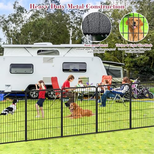 Dog Playpen 32 Inch 10 Panels Outdoor Dog Fence with Lock C803