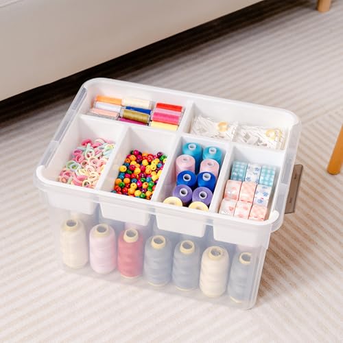Citylife 17 QT Plastic Storage Box with Removable Tray A71310