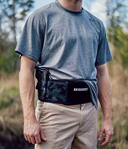 Belly Band Holster by BRAVOBELT for Running, Hiking, Men & Women S5785