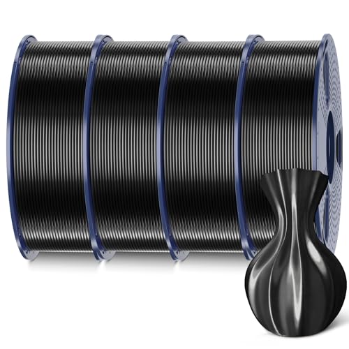 SUNLU 4kg PLA 3D Printer Filament Bundle, 1.75mm, 4 Black Spools V387