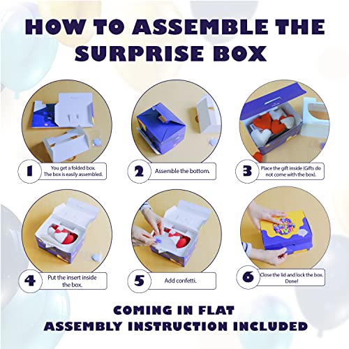 FETTIPOP Merry Christmas Exploding Confetti Gift Box, Pop Up Surprise, Prank Gift Wrapping Idea E58876