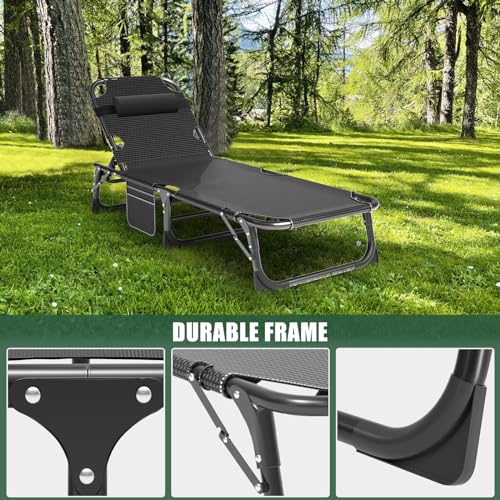 LILYPELLE Folding Camping Cot, Extra Wide Heavy Duty with Carry Bag Z15817