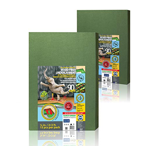 Wood Fiber Flooring Underlayment 3mm 40 Sq Ft for Laminate Vinyl Hardwood M70132