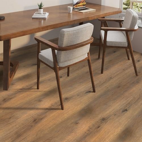 Luxury Wood Grain Peel and Stick Vinyl Flooring Roll 17.72" x 118" Grey R228