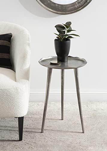 Kate and Laurel Alessia Modern Round Metal Side Table, Bronze N994