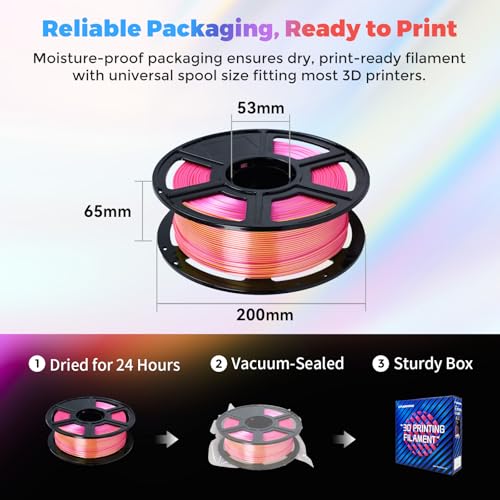 FLASHFORGE Silk PLA Filament 1.75mm, 1kg Spool V8381