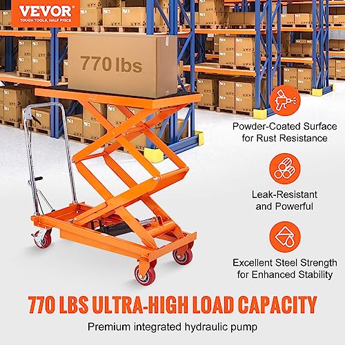 VEVOR Electric Lift Table 330 lbs Capacity, Height Adjustable, Black Y3219