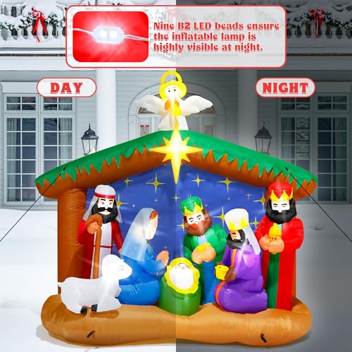 16FT Christmas Inflatable Snowman with LED Lights Outdoor Yard Decor N561071