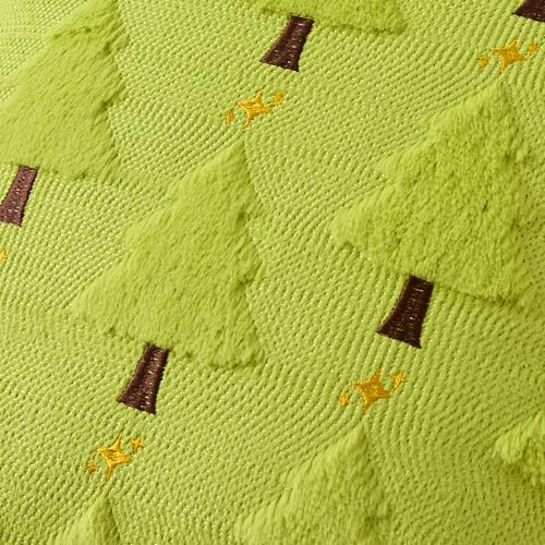 UGASA Star Christmas Decorative Pillow Covers 18x18 Inch Set of 2 Dark Green Q9265