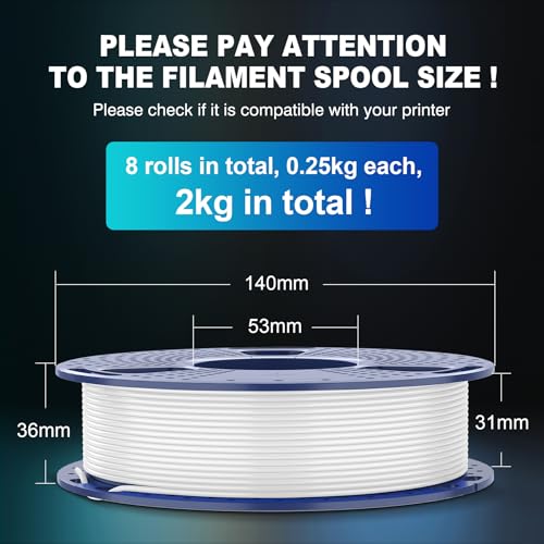 SUNLU 4kg PLA 3D Printer Filament Bundle, 1.75mm, 4 Black Spools V387
