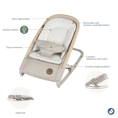 Maxi-Cosi Kori 2-in-1 Baby Bouncer Seat, Portable Rocker, Classic Green Z910