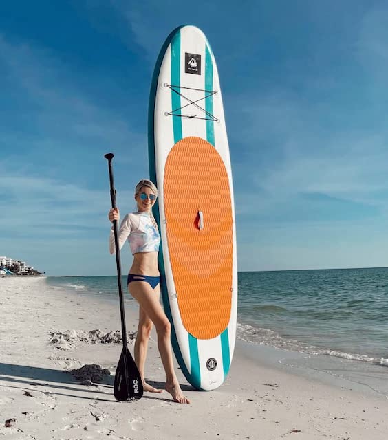 Roc Inflatable Stand Up Paddle Board with Premium Accessories, Wide Non-Slip Deck A34223