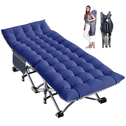 LILYPELLE Folding Camping Cot, Extra Wide Heavy Duty with Carry Bag Z15817