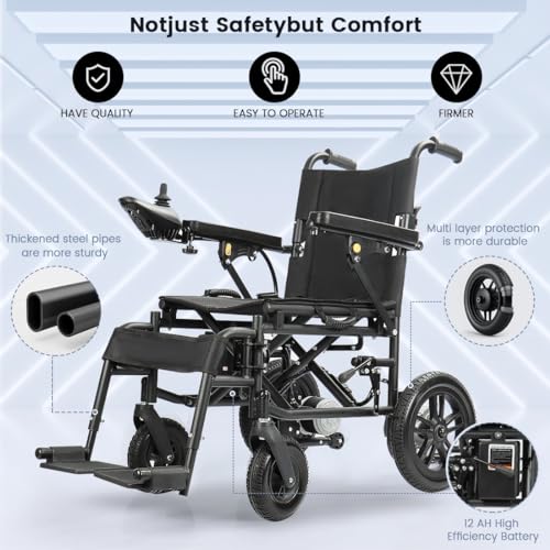 Electric Wheelchair for Senior Adults, All-Terrain, 500W, 12Ah Lithium Battery N306823