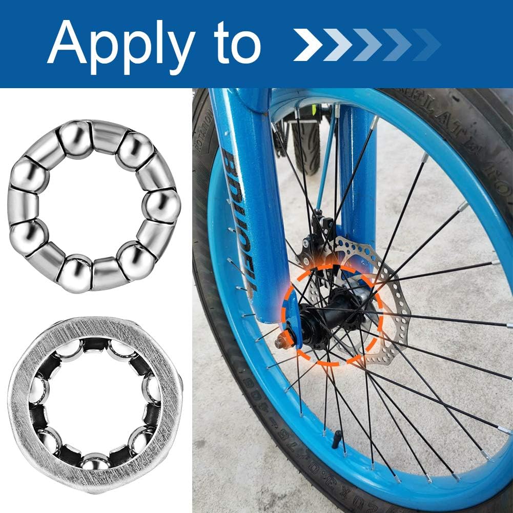 Bicycle Wheel Bearing Retainer 3/16" x 7 Balls, 4 Pcs I36142