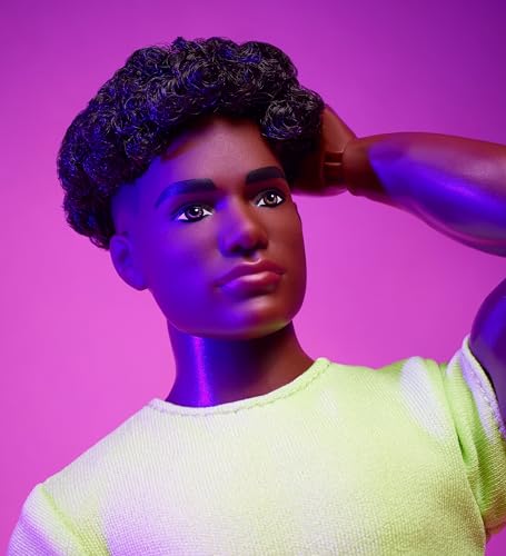 Barbie Looks Ken Doll No. 25, Curly Black Hair, Y2K Fashion G7853