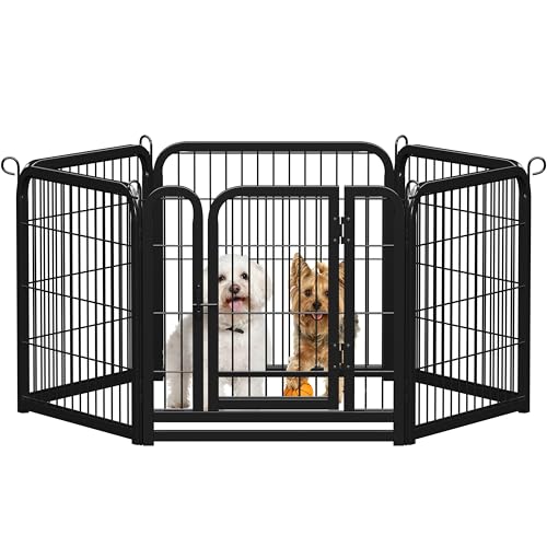 Yaheetech Dog Playpen Outdoor 40 Inch 8 Panels Metal Pet Fence I4784