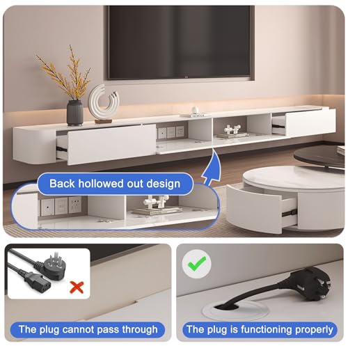 240CM Floating TV Stand Wall Mounted Media Console with Storage M6018