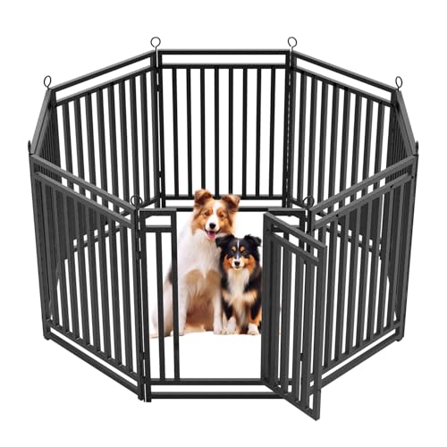 Metal Dog Fence Playpen 40" Height 16 Panels for Yard Camping RV A633426