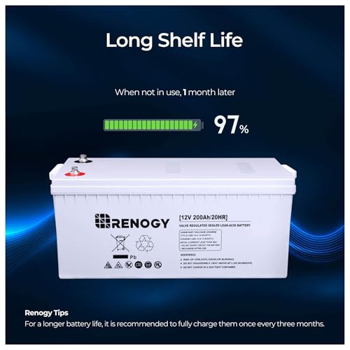 Renogy Deep Cycle AGM 12V 100Ah Battery for RV, Marine, Off-Grid D811836