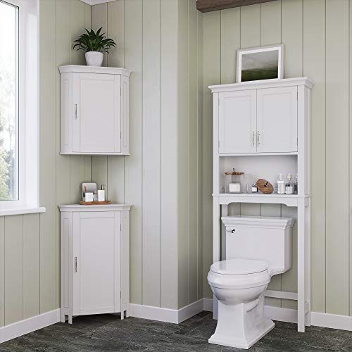 RiverRidge Somerset Corner Storage Wall Cabinet, White Q976