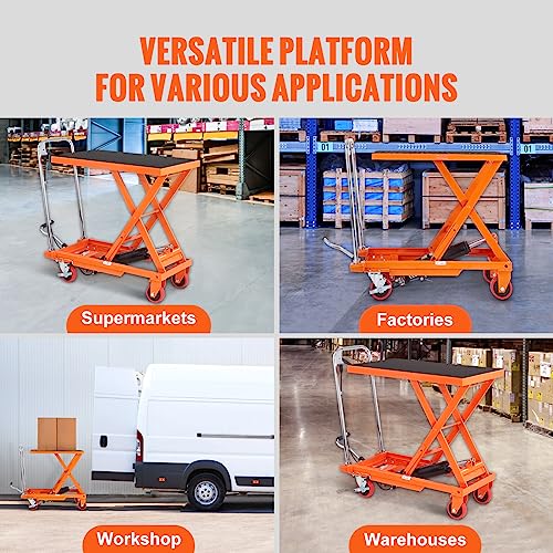 VEVOR Electric Lift Table 330 lbs Capacity, Height Adjustable, Black Y3219