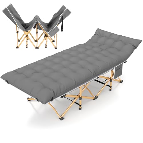 Folding Camping Cot for Adults, Heavy Duty with Carry Bag, Portable Outdoor Travel Cot E9127