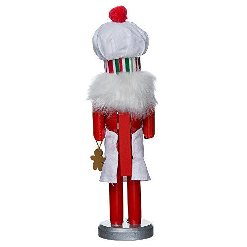 Kurt Adler Rosy Red Baking Nutcracker Chef 10 inch Wood Figurine M436470