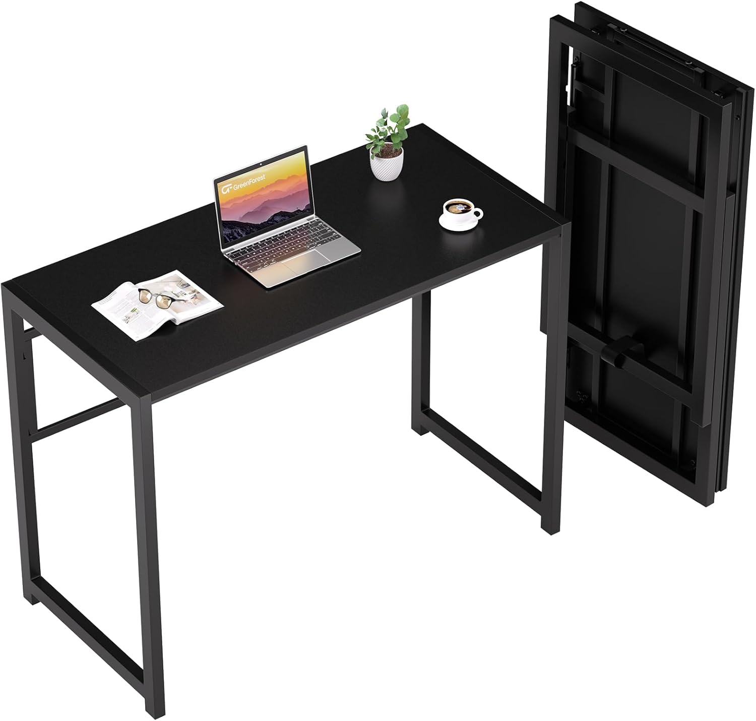 GreenForest Computer Desk with Monitor Stand for Home Office L1581