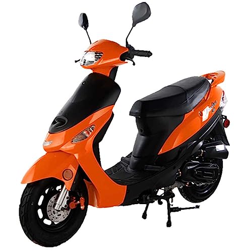 HHH 49cc/50cc Gas Scooter Moped with Rear Storage Trunk (Black) B62936