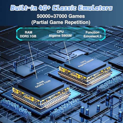Retro Gaming Console 4K HD Game Stick with 128+256G TF Cards and Dual Controllers X778