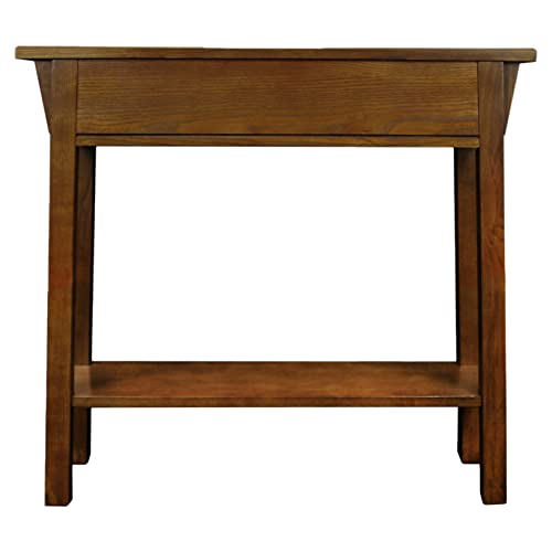 Leick Home 8233 Mission Console Table, Solid Wood, Medium Oak Finish L774