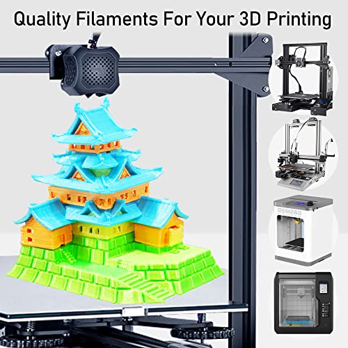 MIKA3D Bicolor Silk PLA 3D Printer Filament Bundle, 1.75mm, 6 Spools V5573