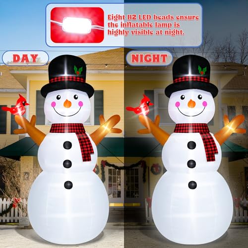 16FT Christmas Inflatable Snowman with LED Lights Outdoor Yard Decor N561071