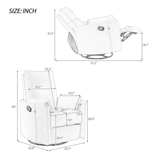 Power Lift Recliner Chair with Massage and Heat for Elderly, Beige C7169